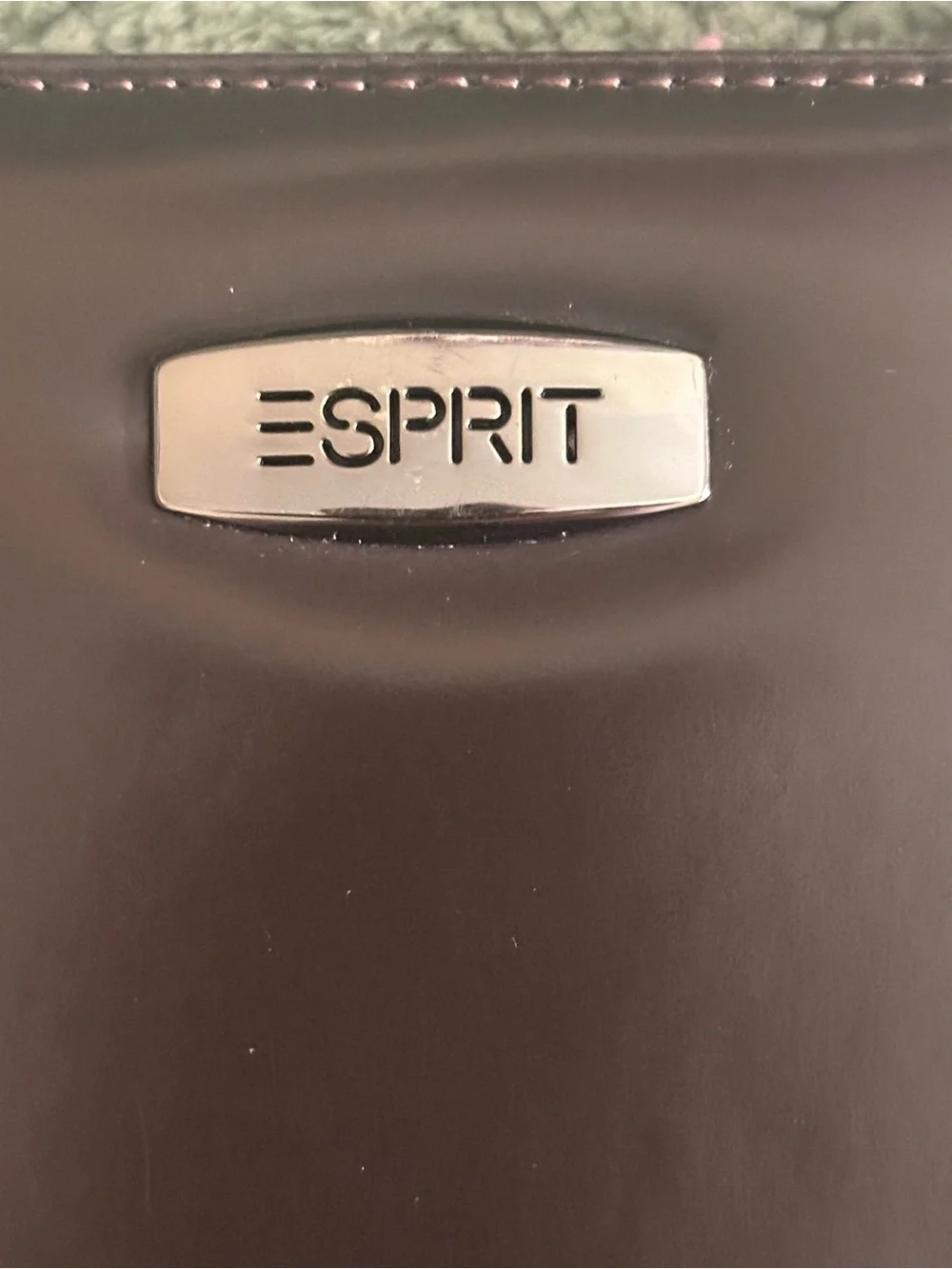 Esprit Vintage Women's Dark Plum mini patent leather Tote Bag
